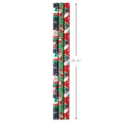 Hallmark Santa Fun 3-Pack Christmas Wrapping Paper Assortment, 120 Sq. Ft. 10 Hallmark Santa Fun 3-Pack Christmas Wrapping Paper Assortment, 120 Sq. Ft. -Hot Sale Hallmark Store Santa Fun Hallmark Mahogany Christmas Wrapping Paper 5JXW1037 04