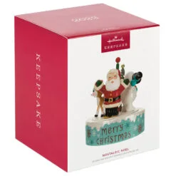 Hallmark Nostalgic Noel Ornament With Sound And Motion -Hot Sale Hallmark Store Santa Snowman Reindeer Spinning Keepsake Ornament 4499QGO2769 04