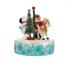 Hallmark Nostalgic Noel Ornament With Sound And Motion -Hot Sale Hallmark Store Santa Snowman Reindeer Spinning Keepsake Ornament 4499QGO2769 06