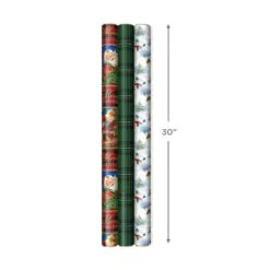 Hallmark Christmas Classics 3-Pack Reversible Wrapping Paper Assortment, 120 Sq. Ft. 8 Hallmark Christmas Classics 3-Pack Reversible Wrapping Paper Assortment, 120 Sq. Ft. -Hot Sale Hallmark Store Santa and Plaids Assorted Reversible Gift Wrap 5JXW1070 03