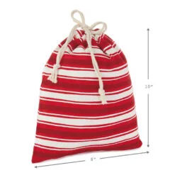 Hallmark 10" And 20" Santa And Stripes 2-Pack Fabric Christmas Gift Bags 9 Hallmark 10" And 20" Santa And Stripes 2-Pack Fabric Christmas Gift Bags -Hot Sale Hallmark Store Santa and Stripes Medium and XL Fabric Gift Bags XGB4902 04