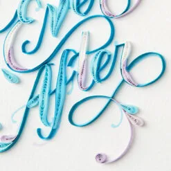 Hallmark Happily Ever After Quilled Paper Handmade Wedding Card -Hot Sale Hallmark Store Script Letters Quilled Paper Handmade Wedding Card 1299LAD9615 04