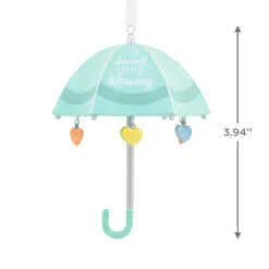 Signature Baby Umbrella Porcelain Hallmark Ornament -Hot Sale Hallmark Store Signature Baby Umbrella Porcelain Christmas Ornament 1HDL2175 03