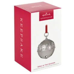 Hallmark Ring In The Season Metal Bell Ornament -Hot Sale Hallmark Store Silver Jingle Bell Keepsake Ornament 2699QXR8139 04