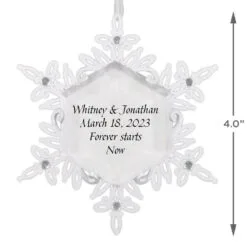 Hallmark Sparkling Snowflake Text Personalized Metal Ornament -Hot Sale Hallmark Store Snowflake Text Personalized Keepsake Ornament 2499QHE2012B1 03