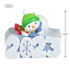 Hallmark Mini A Snowy 2023 Ornament With Light, 1.25" -Hot Sale Hallmark Store Snowman 2023 Keepsake Ornament 1299QXM9209 03