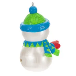 Hallmark Pull My Finger Snowman Ornament With Sound -Hot Sale Hallmark Store Snowman With BlueGreen HatScarf Keepsake Ornament 2199QGO2829 06