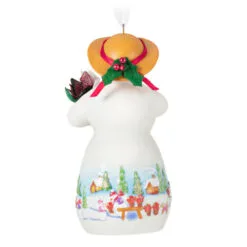Hallmark Snowtop Lodge Terran S. Gardner Porcelain Ornament -Hot Sale Hallmark Store Snowman with Flower Pot Keepsake Ornament 2299QXR8119 06