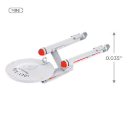 Hallmark Mini Star Trek™ U.S.S. Enterprise NCC-1701 Ornament, 0.035" -Hot Sale Hallmark Store Star Trek USS Enterprise Keepsake Ornament 1099QXM9327 03