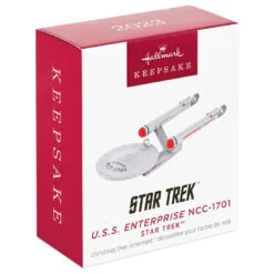 Hallmark Mini Star Trek™ U.S.S. Enterprise NCC-1701 Ornament, 0.035" -Hot Sale Hallmark Store Star Trek USS Enterprise Keepsake Ornament 1099QXM9327 04