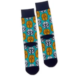 Hallmark Star Wars: The Mandalorian™ Helmet Novelty Crew Socks -Hot Sale Hallmark Store Star Wars The Mandalorian Helmet Novelty Crew Socks 1SHP2161 03