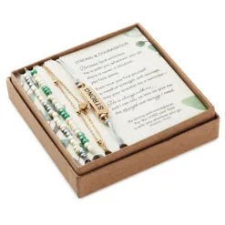 Hallmark Strong And Courageous Bracelets, Set Of 4 -Hot Sale Hallmark Store Strong and Courageous Beaded and Gold Bracelets 1REL1080 03