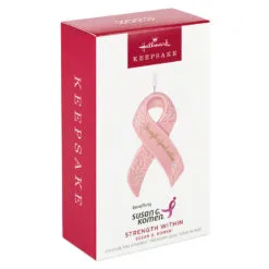 Hallmark Strength Within Pink Ribbon Porcelain Ornament Benefiting Susan G. Komen® -Hot Sale Hallmark Store Susan G Komen Pink Ribbon Keepsake Ornament 1999QXI7427 04