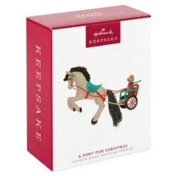 Hallmark A Pony For Christmas 2023 Ornament -Hot Sale Hallmark Store Teddy Bear in Horse Chariot Keepsake Ornament 1799QXR8039 04