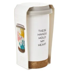 Hallmark These Hands Hold My Heart Ceramic Travel Mug, 12.5 Oz. -Hot Sale Hallmark Store These Hands Hold My Heart Travel Mug With Paints 1BBY4852 05