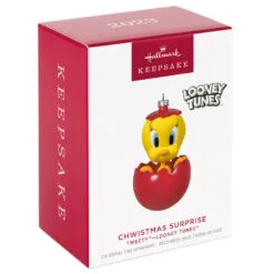 Hallmark Looney Tunes™ Tweety™ Chwistmas Surprise Ornament -Hot Sale Hallmark Store Tweety Bird in Red Ball Keepsake Ornament 1899QXI6047 04