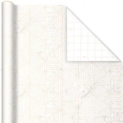 Hallmark Upscale Neutrals 3-Pack Wrapping Paper, 85 Sq. Ft. Total -Hot Sale Hallmark Store Upscale Neutrals 2 Standard 1 Foil 3Pack Gift Wrap 5EWR6417 04