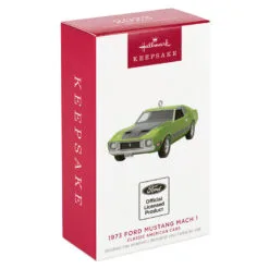 Hallmark Classic American Cars 1973 Ford Mustang Mach 1 2023 Metal Ornament -Hot Sale Hallmark Store Vintage Ford Mustang Car Keepsake Ornament 2199QXR8157 04