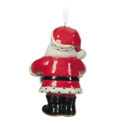 Hallmark Jolly Santa Porcelain Special Edition Ornament -Hot Sale Hallmark Store Vintage Jolly Santa With Wreath Keepsake Ornament 2499QXT4113 06