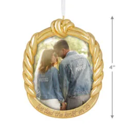 Hallmark We Tied The Knot! 2023 Metal Photo Frame Ornament -Hot Sale Hallmark Store We Tied the Knot Picture Frame Keepsake Ornament 1999QHX3059 03