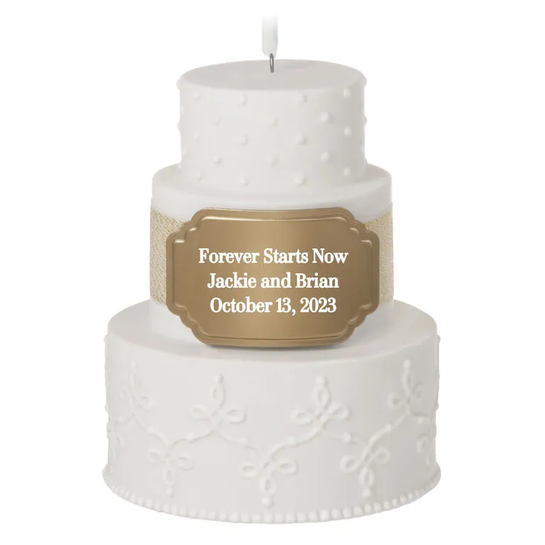 Hallmark Wedding Cake Personalized Ornament 1 Hallmark Wedding Cake Personalized Ornament