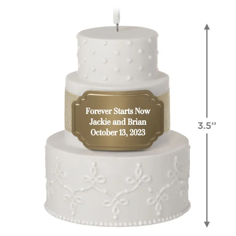 Hallmark Wedding Cake Personalized Ornament 3 Hallmark Wedding Cake Personalized Ornament - Image 3