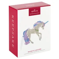 Hallmark Majestic Unicorn Ornament 9 Hallmark Majestic Unicorn Ornament -Hot Sale Hallmark Store White Blue and Purple Unicorn Keepsake Ornament 1799QGO2717 04