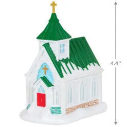 Hallmark Candlelight Service Ornament 8 Hallmark Candlelight Service Ornament -Hot Sale Hallmark Store White Church With Green Steeple Keepsake Ornament 2199QGO2767 03