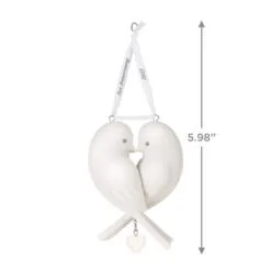 Hallmark Our Anniversary 2023 Porcelain Ornament -Hot Sale Hallmark Store White Love Birds Anniversary Keepsake Ornament 1999QHX3069 03