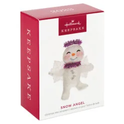 Hallmark Snow Angel Ornament -Hot Sale Hallmark Store White and Pink Glittery Snow Angel Keepsake Ornament 1399QGO2749 04