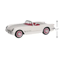 Hallmark 1953 Chevrolet® Corvette® 70th Anniversary 2023 Metal Ornament -Hot Sale Hallmark Store White and Red Corvette Car Keepsake Ornament 2199QXE3247 03