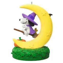 Hallmark The Peanuts® Gang Snoopy's Moonlit Mischief Musical Ornament With Light -Hot Sale Hallmark Store Witch Snoopy on Broom Keepsake Ornament 2699QFO5319 06