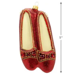 Hallmark The Wizard Of Oz™ Ruby Slippers™ Glass Ornament -Hot Sale Hallmark Store Wizard of Oz Ruby Slippers Keepsake Ornament 1QEP3037 03