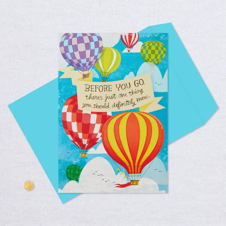 Hallmark 16" Hot Air Balloons Pop-Up Jumbo Goodbye Card 6 Hallmark 16" Hot Air Balloons Pop-Up Jumbo Goodbye Card - Image 6